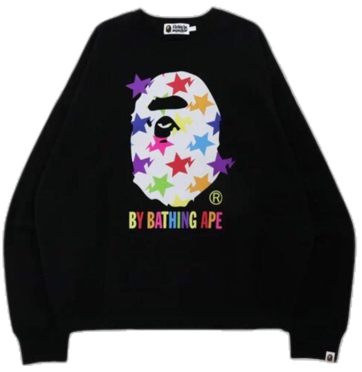 Bape Tee, Sweater Star, Bape Outfits, Bape Black, Bape Shirt, Bape Sta, Ape Bape, Black Hoodie Men, Style Sweatshirt