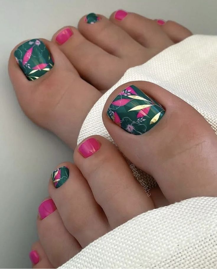 Funky Toenail Designs, Tropical Toes Nails, Pedicure Ideas Summer Toenails Vacations, Vacation Toe Nails Pedicures, Toenail Designs Summer Pedicures, 2024 Pedicure Trends, Toe Nail Art Designs Toenails, Cute Pedicure Ideas Toenails, Nail Designs Toenails