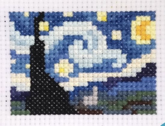 Starry night Two Color Cross Stitch, Water Cross Stitch, Cross Stitch Pixel Art, Cross Stitch Minecraft, Cross Stitch Mini Patterns, Cross Stitch Patches, Minecraft Cross Stitch, Free Blanket Knitting Patterns, Starry Night Cross Stitch