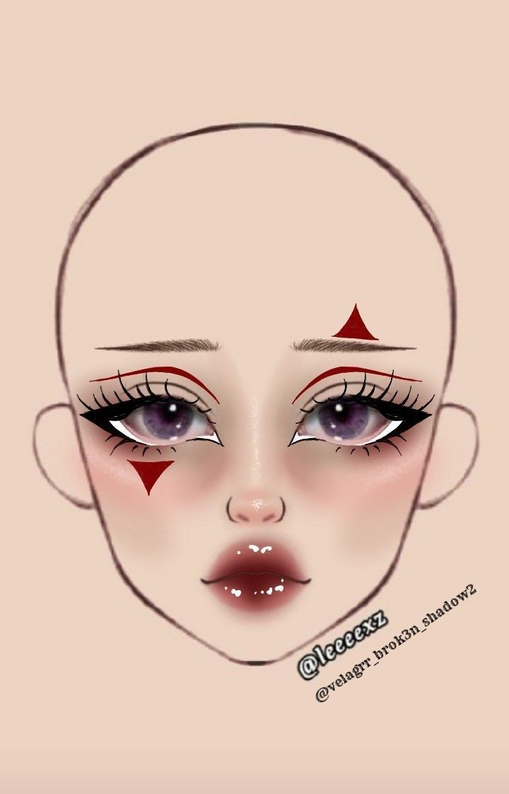 Makeup Looks Drawing, Makeup Ideas Drawing, Halloween Smink, Make Up Guide, Maquillage Halloween Simple, Circus Makeup, Creative Halloween Makeup, Halloween Make-up Looks, Holloween Makeup