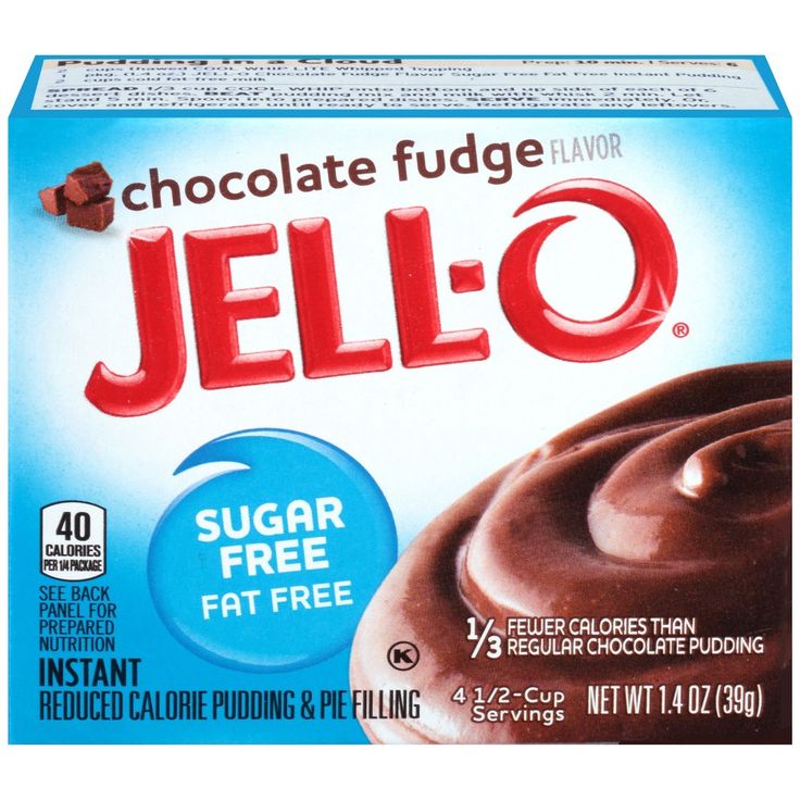 Jell-O Instant Sugar Free-Fat Free Chocolate Fudge Pudding & Pie Filling -1.4oz Instant Pudding Pie, Chocolate Fudge Pudding, Fudge Pudding, Pudding Pie Filling, Fudge Pops, Fudge Flavors, Pudding Pie, Sugar Free Pudding, Pudding Pies