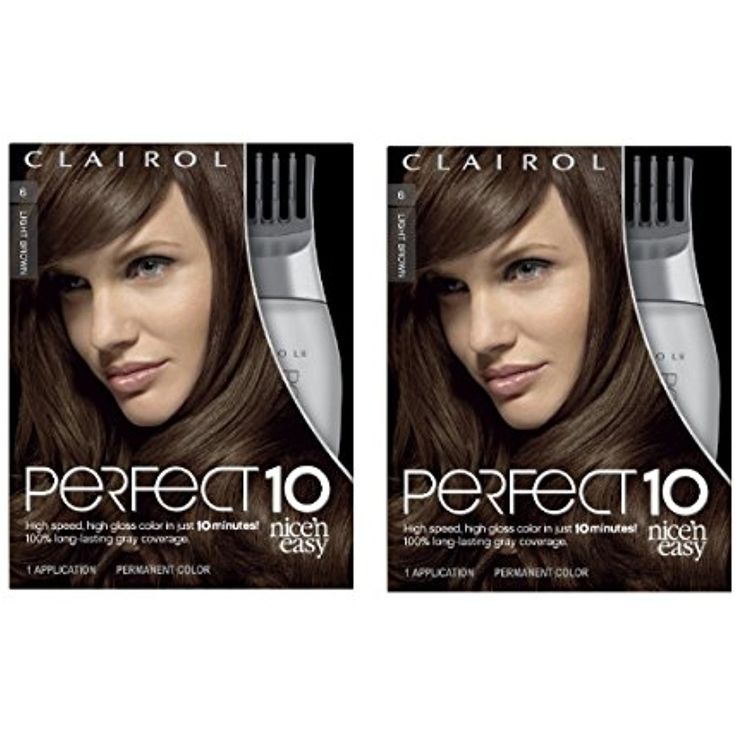 Clairol Perfect 10 By Nice 'N Easy Hair Color 006 Light Brown Chocolate Shake 1 Kit (Pack of 2) *** Details can be found by clicking on the image. (This is an affiliate link) #HairColor Hair Color Light, Easy Hair Color, Pink Dip Dye, Light Brow, Hair Color Options, Hair Color Chart, Henna Hair, Hair Chalk, Chocolate Shake