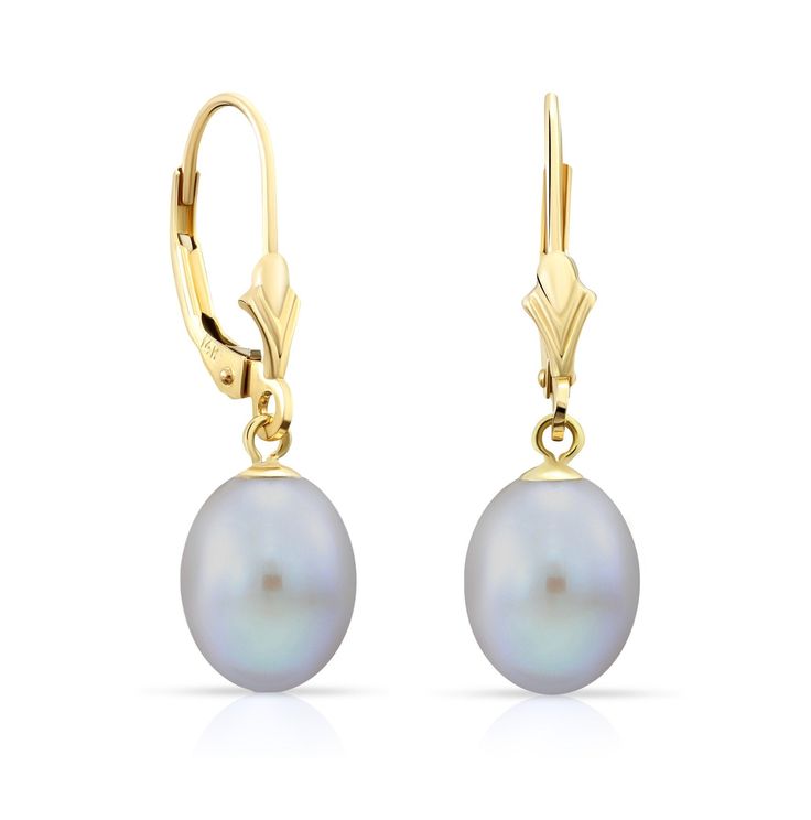 Handmade with love and attention to every detail. Each pearl is hand selected and then assembled together with a solid 14k gold french-back, also known as a lever-back. A nice and classy item in our shop. A great gift for that special woman in your life. These earrings come in a royal giftbox ready for presentation! ----------About These Earrings---------- ◆ Made in pure 14K White Gold (Hypoallergenic and nickel free) ◆ Family owned and operated. Your earrings are handmade by us in the U.S.A ◆ H Formal Pearl Drop Earrings In Fine Jewelry Style, Oval Pearl Earrings For Wedding, Pearl White Formal Earrings With High Luster, Formal Pearl White Earrings With High Luster, Oval White Gold Pearl Earrings For Wedding, Formal Yellow Gold Pear-shaped Pearl Earrings, Elegant Oval Pearl Earrings With Pearl Charm, Elegant Oval Pearl Charm Earrings, Formal Oval Earrings With Pearl Charm