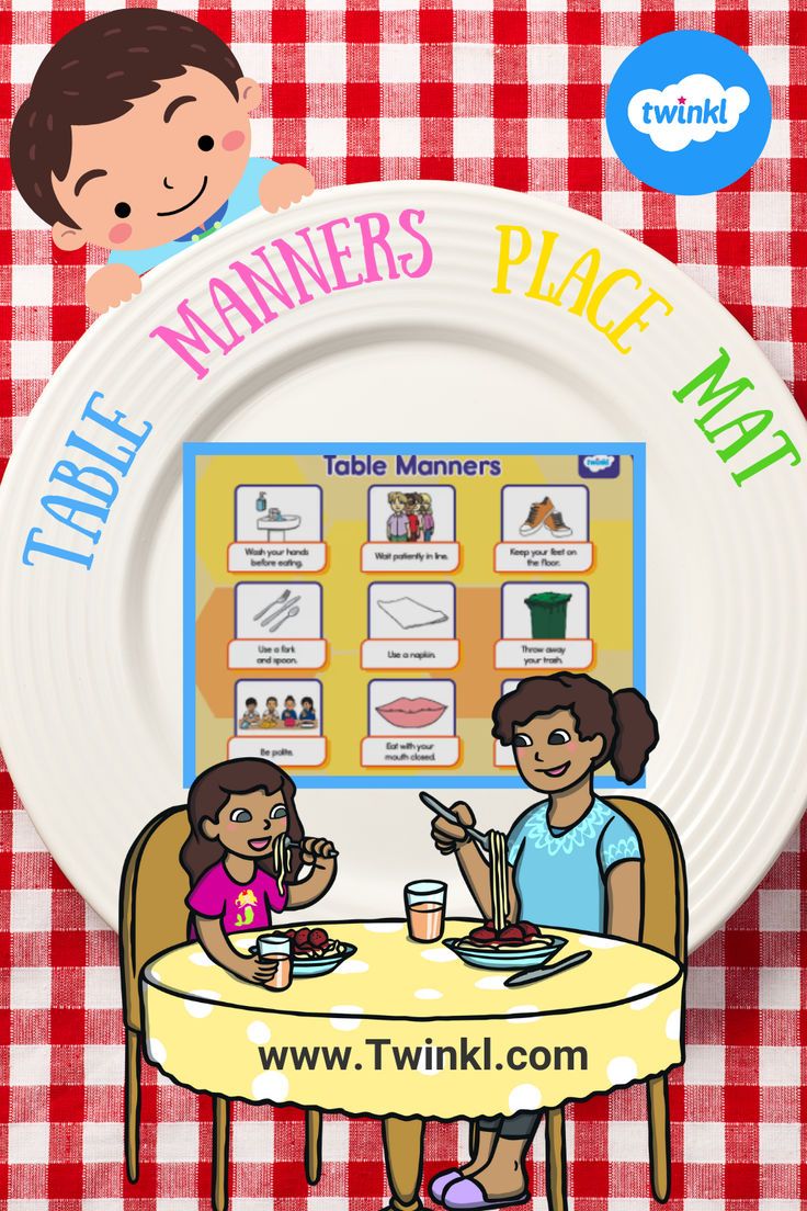 Table Manners Place Mat Table Manners For Kids, Etiquette For Kids, Food Etiquette, Good Table Manners, Manners For Kids, Table Etiquette, Table Manners, Good Manners, Table Throw