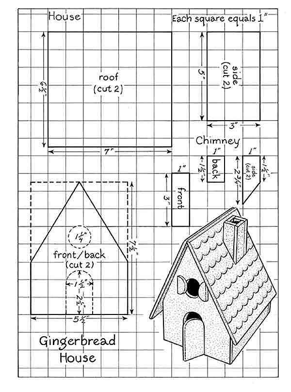 a birdhouse is shown with measurements for the roof