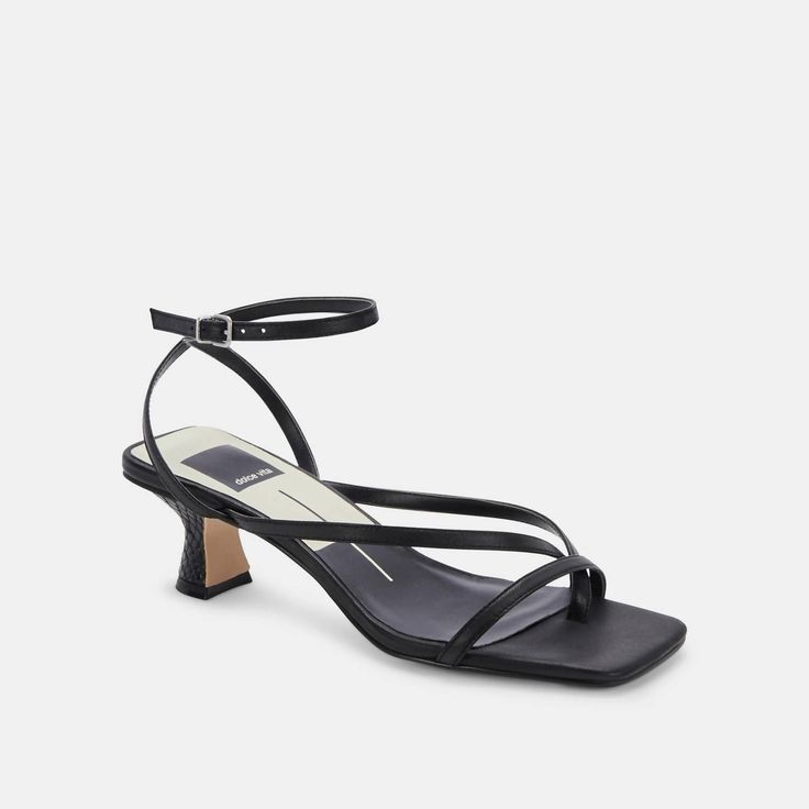 Summer Sandals Heels, Womens Strappy Sandals, Summer Heels, Leather Heels Sandals, Dolce Vita Shoes, Birthday Wishlist, Black Leather Heels, Orange Leather, Heels Black