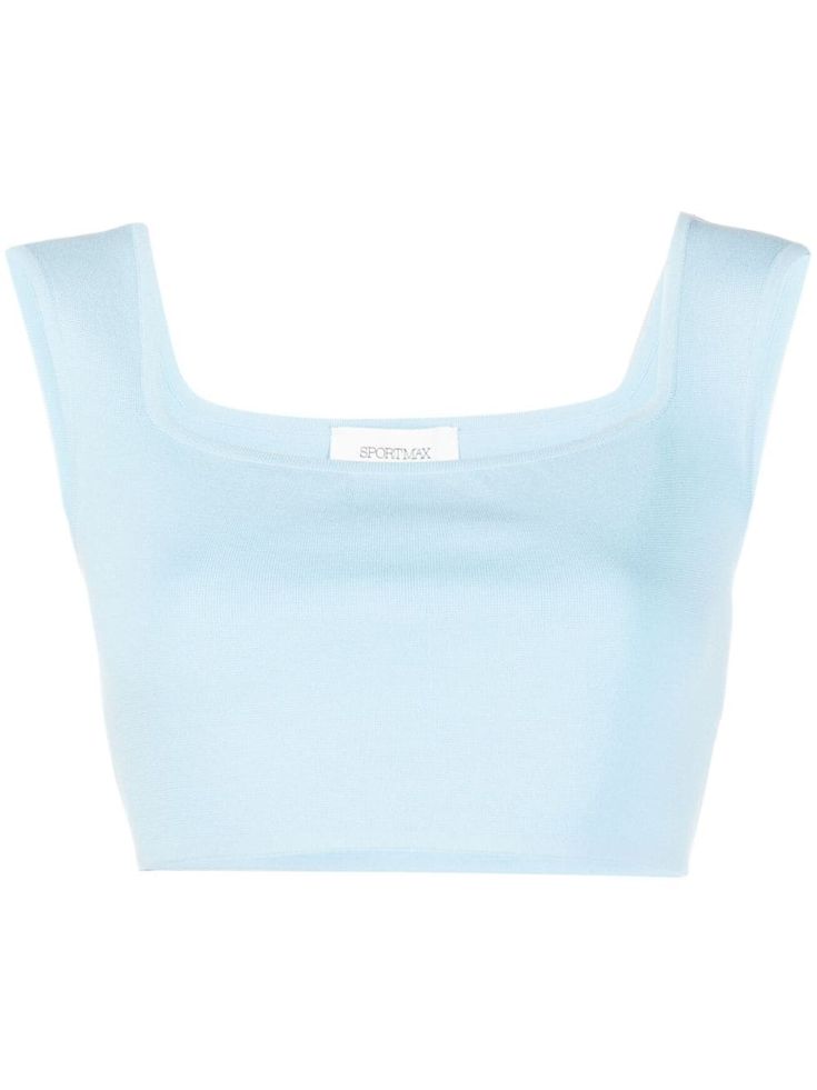 light blue cotton square neck sleeveless cropped Light Blue Vest, Cropped Vest Top, Light Blue Crop Top, Top Azul, Stretchy Crop Tops, Light Blue Top, Vest Crop Top, Blue Vests, Cropped Vest