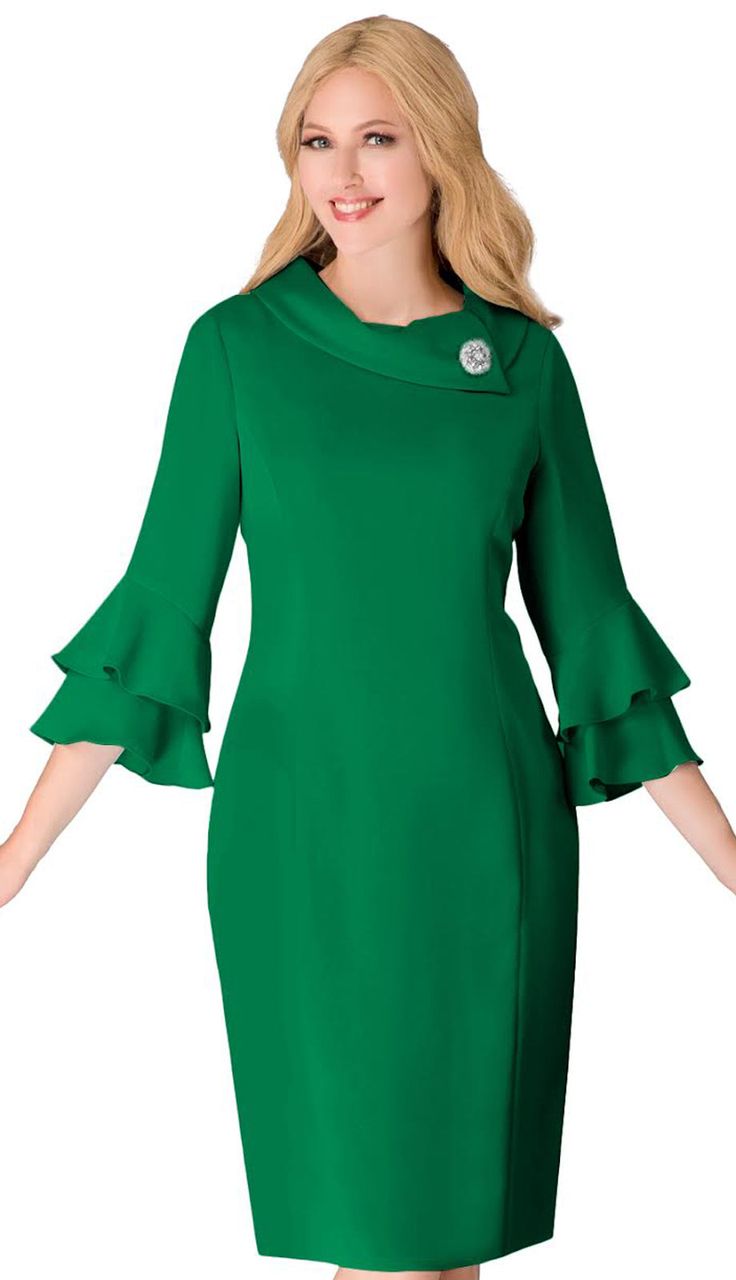 Giovanna D1518-GRE Church Dress Elegant Mid-length Dress With Fitted Bodice, Spring Semi-formal Midi Dress With Fitted Bodice, Fitted Knee-length Mini Dress For Formal Occasions, Chic Green Dress For Formal Occasions, Chic Green Formal Dress, Elegant Fitted Mid-length Dress, Classic Knee-length Mini Dress With Flattering Silhouette, Elegant Green Mini Bodycon Dress, Semi-formal A-line Dress With Fitted Bodice