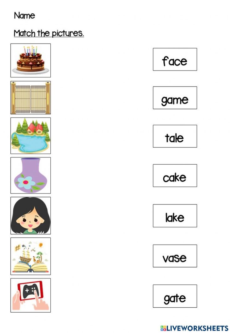 worksheet with pictures and words to help students learn how to write the word name