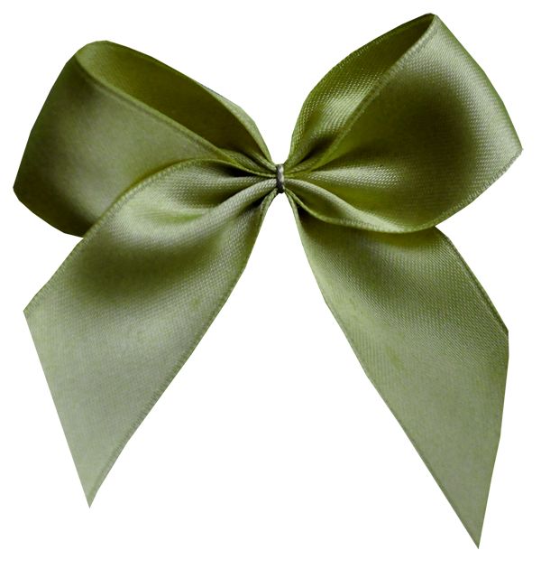 a large green bow on a white background