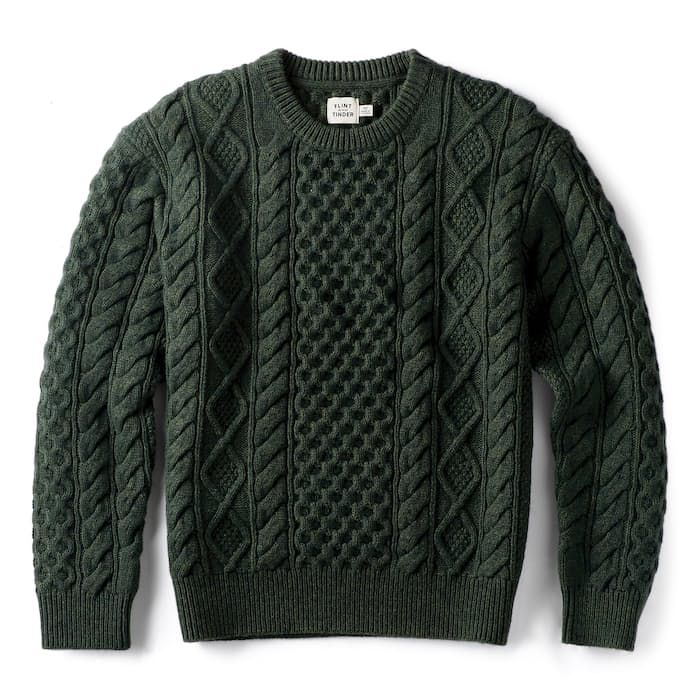 Knit Sweater For Men, Classic Green Sweater With Ribbed Cuffs, Classic Green Textured Knit Sweater, Classic Wool Crew Sweater, Classic Wool Crew Neck Sweater, Men’s Sweater Knitting Pattern, Classic Crew Neck Wool Sweater, Classic Textured Knit Sweater, Classic Green Cable Knit Sweater