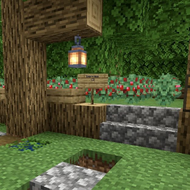 an image of a minecraft house in the woods