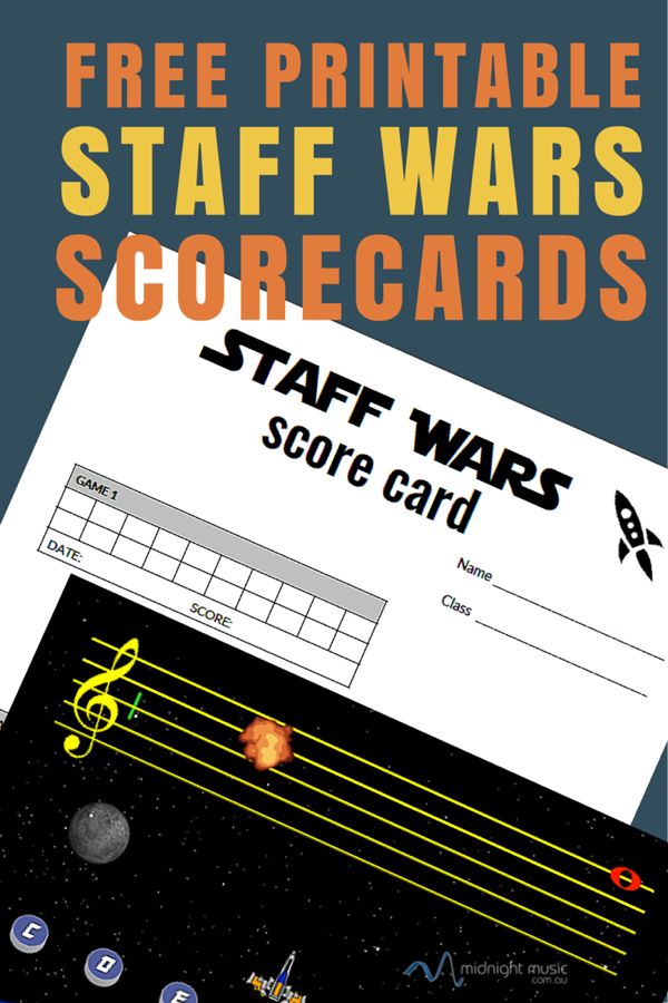 a star wars score card with the title free printable staff wars score cards on it