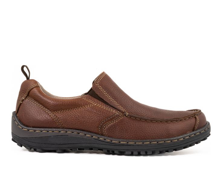 Genuine full grain leather upper,Easy slip-on entry,Flat heel,Classic moc toe,Removable long lasting PU foam cushioned insole for added comfort,Shock absorbing polyurethane outsole for added stability and comfort,Breathable mesh lining | Men's French Shriner Filmore Slip-On Shoes in Brown Size 9 Wide Rugged Slip-on Leather Shoes With Leather Footbed, Rugged Leather Slip-on Shoes With Leather Footbed, Cushioned Slip-on Walking Shoes With Moc Toe, Outdoor Leather Slip-ons With Slip-resistant Sole, Leather Slip-resistant Slip-ons For Walking, Leather Slip-ons With Slip-resistant For Walking, Slip-resistant Leather Slip-ons For Walking, Slip-on Leather Shoes With Cushioned Footbed And Moc Toe, Outdoor Leather Slip-resistant Slip-ons