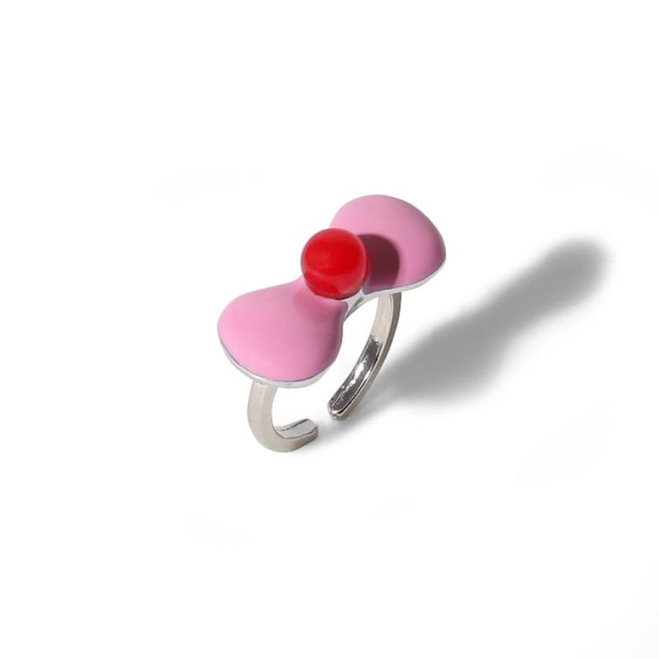 Material: platinum plated brass, Trendy Silver Enamel Jewelry, Pink Enamel Rings For Gift, Adjustable Pink Enamel Rings, Metal Crystal Promise Ring, Enamel Open Promise Ring, Metal Jewelry Ring With Plating, Trendy Silver Crystal Promise Ring, Silver-plated Promise Ring, Silver Open Ring Pearl Ring