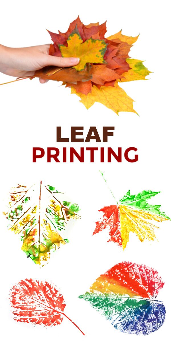 leaf printing is an easy way to learn how to use leaves