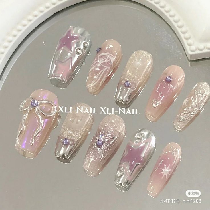 Belle Nails, Summer Gel Nails, Asian Nails, Cute Nail Art Designs, Pretty Gel Nails, Soft Nails, Really Cute Nails, Kawaii Nails, Manicure Y Pedicure