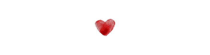 a red heart on a white background