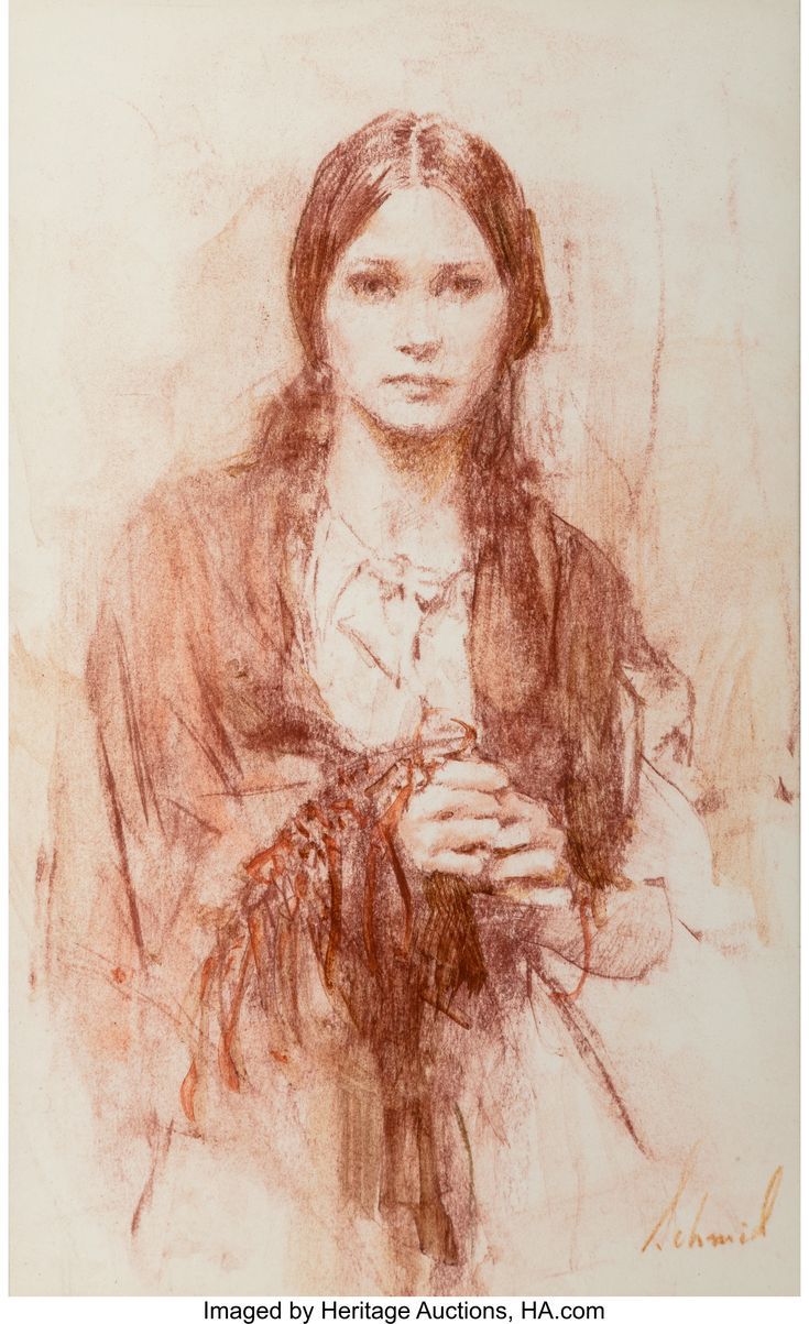 a drawing of a woman with long hair