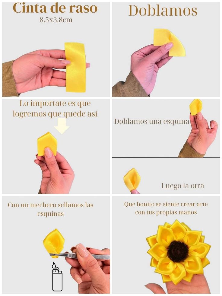 instructions for how to make a paper sunflower