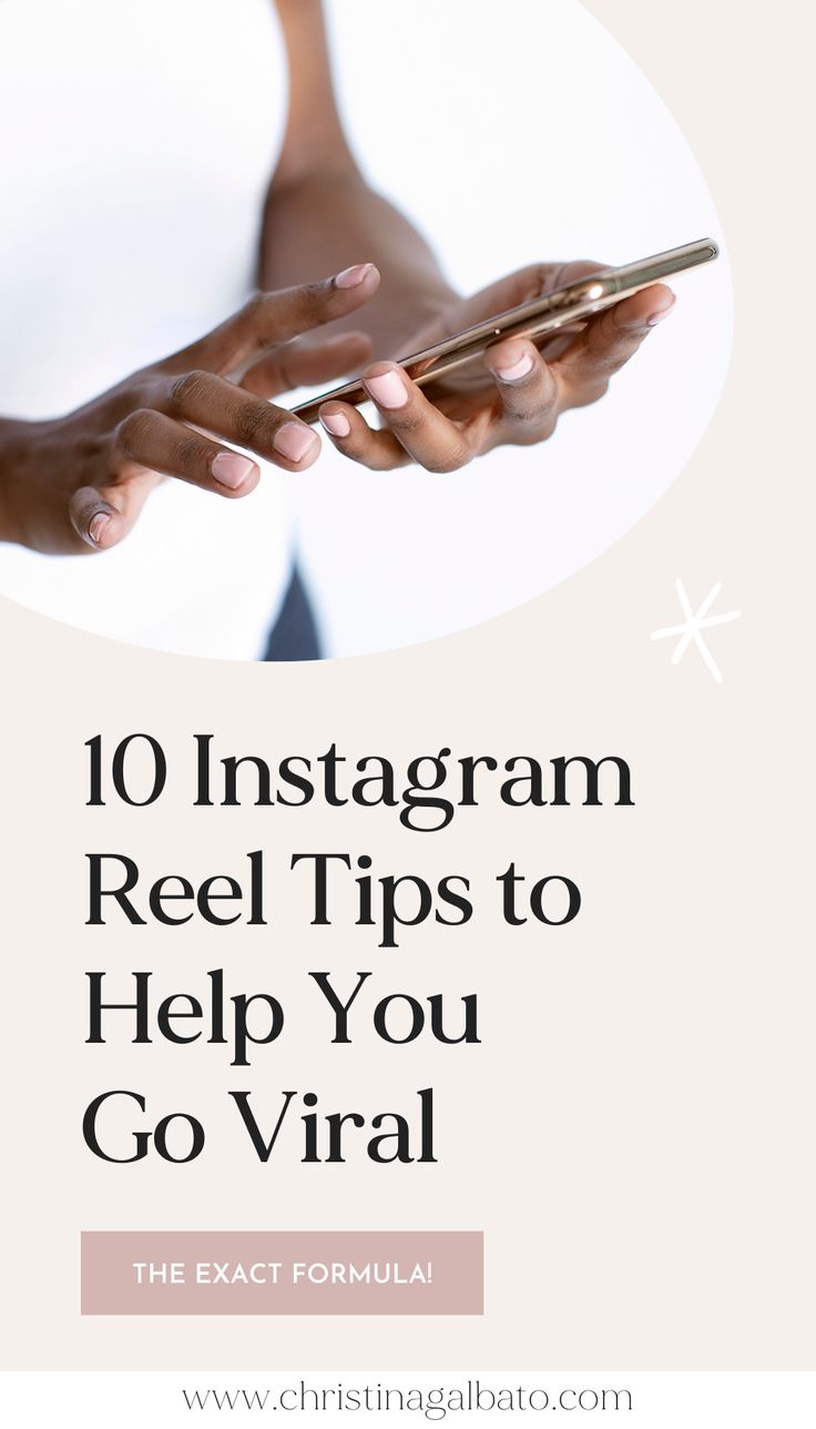 the text reads 10 instagramm reel tips to help you go virtual