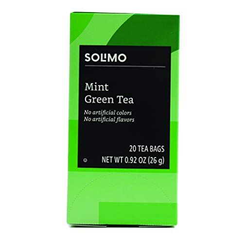 solmo mint green tea in a carton on a white background with clipping