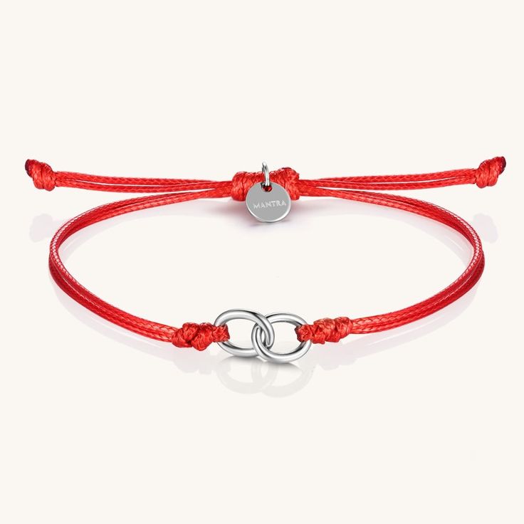 Wear these matching friendship bracelets to remind you of our connection. Know that the bond we share can not be broken. We were meant to be, you and me. The link keeps us connected, the red thread protects us, brings us luck, and reminds us to hold strong to what matters most. Size Fully adjustable, one size fits most. Total bracelet length is 10" or 25cm. Adjustable from 2-5 inches in diameter. Material Lead free, nickel free, hypoallergenic, tarnish resistant. Gold links are 18K gold dipped s Red Resizable Friendship Bracelets For Everyday, Red Adjustable Friendship Jewelry, Red Adjustable Cord Friendship Jewelry, Red Adjustable Cord Jewelry For Friendship, Red Adjustable Friendship Bracelets, Adjustable Clasp Friendship Bracelets As Gift, Matching Friendship Bracelets, Mantra Ring, Mantra Bands