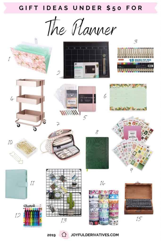 gift ideas under $ 50 for the planner