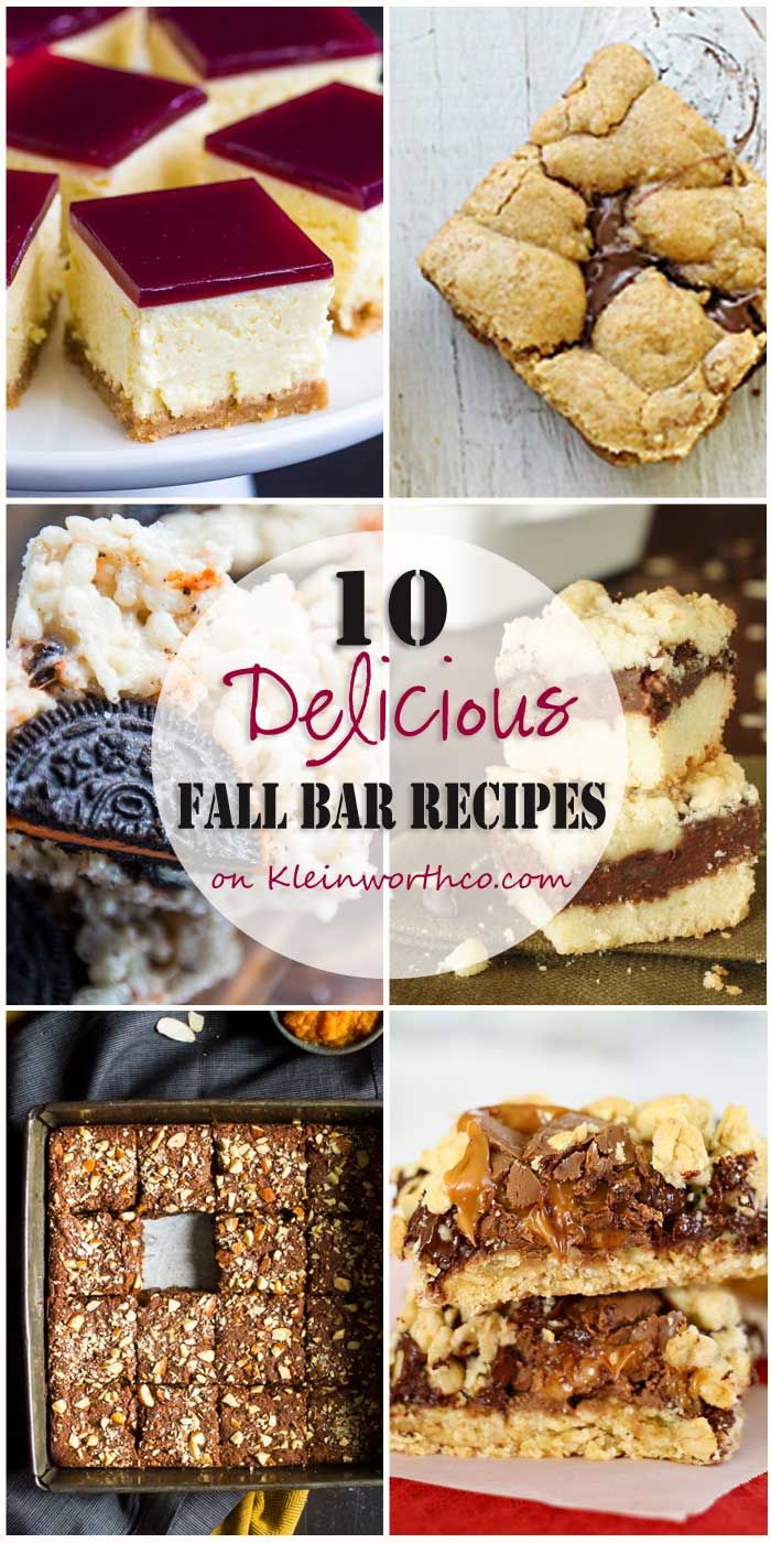 10 delicious fall bar recipes that are perfect for desserts and dessert bars to serve