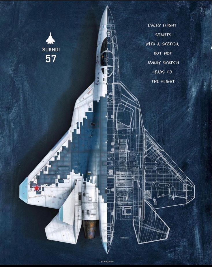 an image of a fighter jet in blueprint on the back of a blackboard