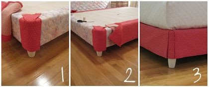 the instructions for how to make a bed with an upholstered box springs and get rid of your bed skirt brilliant