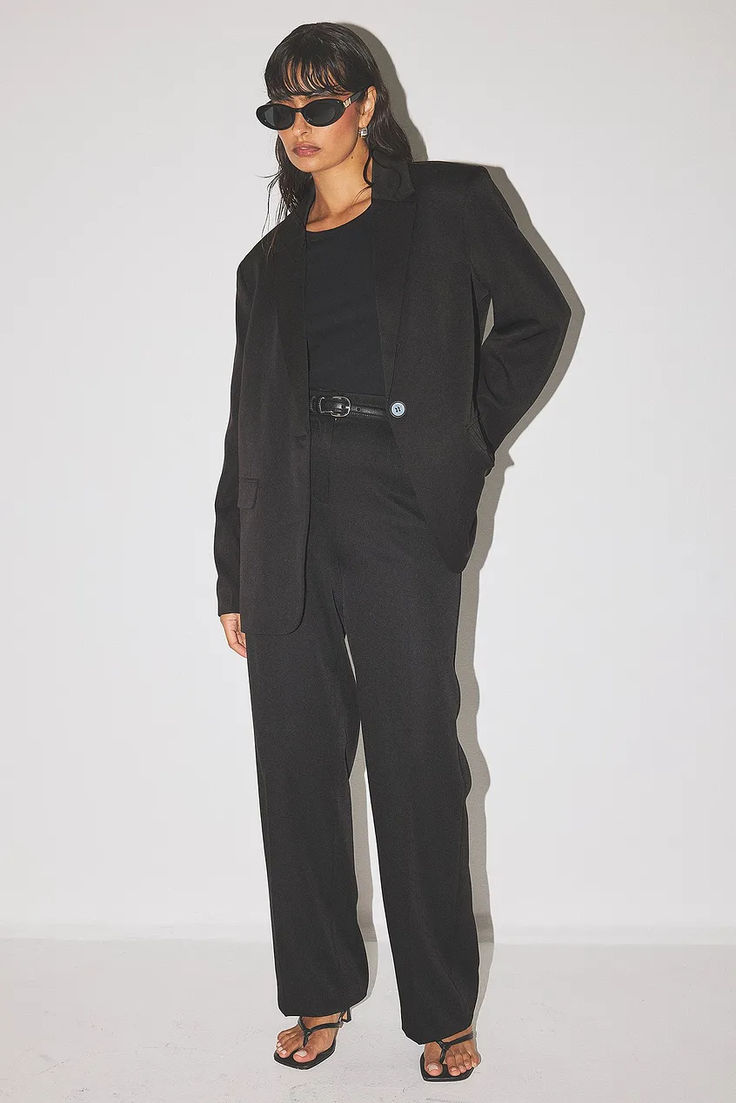 Basic Suit Pants Fall Workwear Belted Wide Leg Pants, Fall Wide Leg Belted Pants For Work, Office Pantsuit With Belt Loops And Straight Leg, Tailored Wide Leg Pants With Belt Loops For Workwear, Fall Business Pantsuit With High-waisted Pants, Straight Leg Dress Pants With Belt Loops For Work, Straight Leg Pantsuit With Belt Loops For Office, Solid Belted Wide Leg Pants For Work, Wide Leg Pants With Pockets For Office