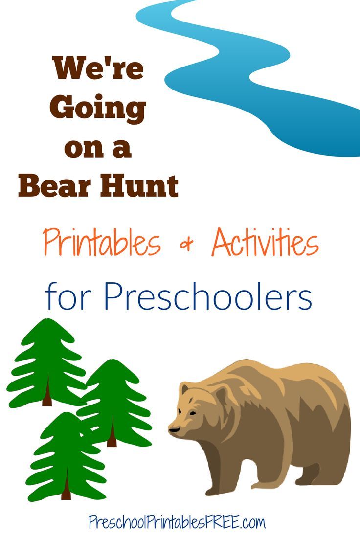 we're going on a bear hunt printables and activities for preschoolers