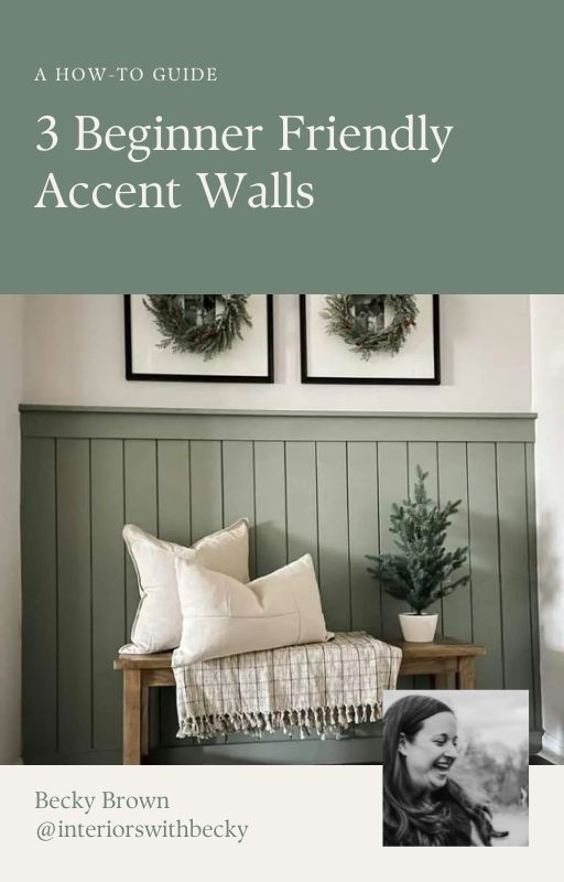 the front cover of a guide to decorating with accent walls