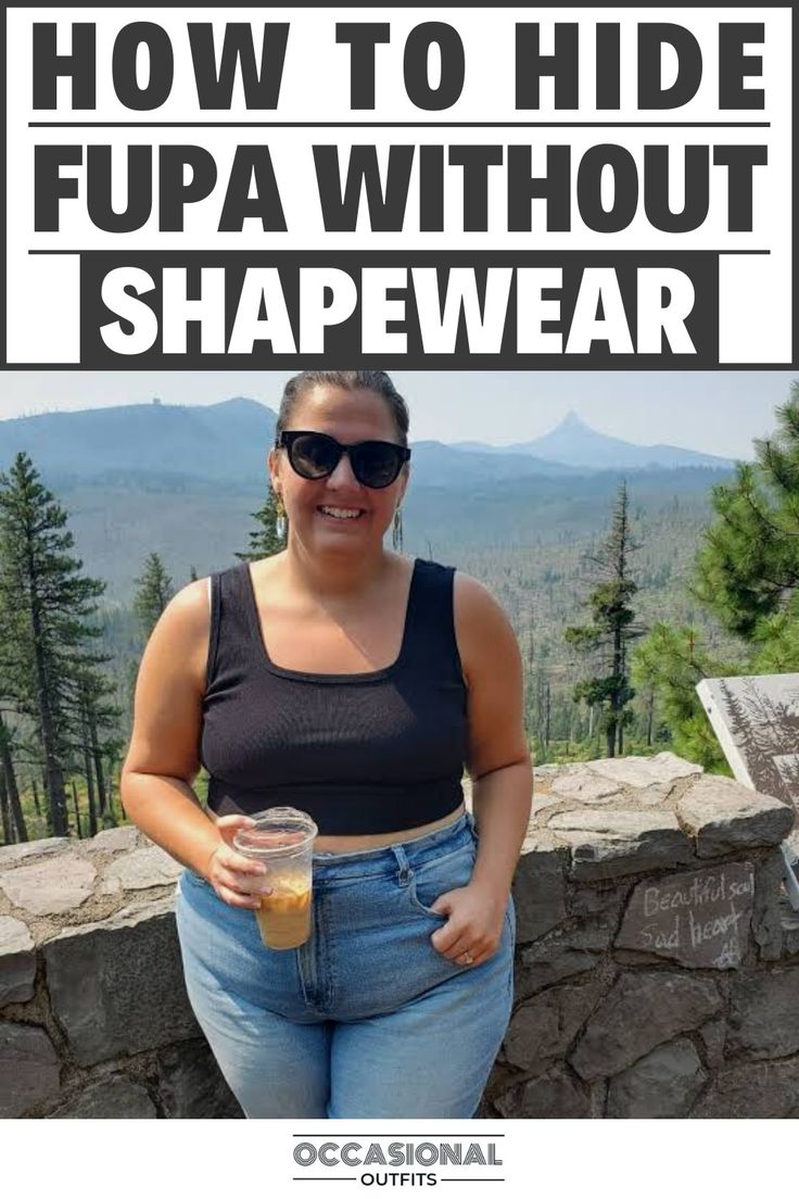 Girl wearing a jeans with confidence Outfit That Covers Belly, Outfits That Cover Muffin Top, Tummy Pouch Outfit, Outfits For Mommy Pouch, How To Hide Your Mom Pooch, Apron Tummy Fashion, How To Hide Flabby Stomach, Outfits That Hide Your Lower Belly Summer, How To Hide Your Big Tummy