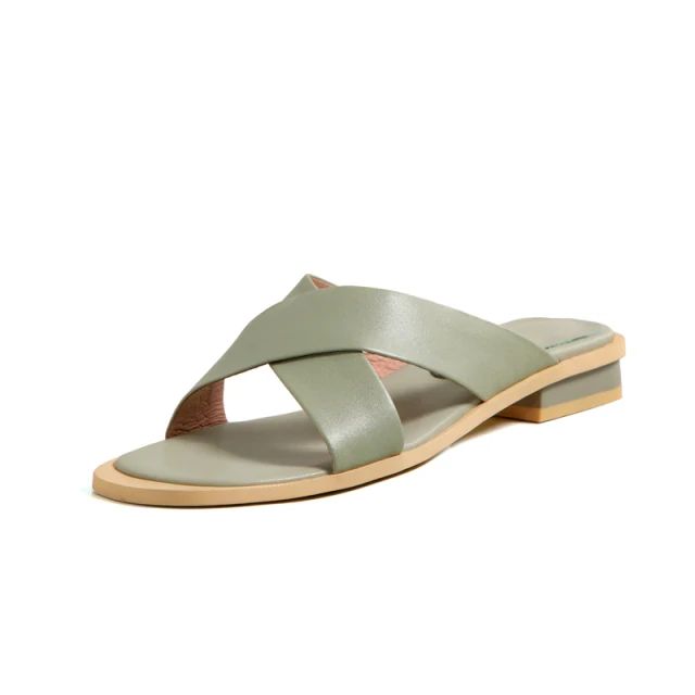 • Upper Material: Genuine Leather• Heel height: Low 2.5cm• Platform height: 0-3cm• Sole Material: Rubber• Closure Type: Slip-On• Fit: Fits true to size, take your normal size• Insole material: PU• Import Product• Item # QSY007554 Green Slip-on Sandals For Summer, Green Leather Sole Flats For Summer, Green Leather-sole Flats For Summer, Summer Low Heel Medium Width Mules, Summer Medium Width Flat Heel Mules, Summer Slip-on Sandals With Low Heel, Spring Flats With Leather Footbed And Low Heel, Leather Flats With Low Heel For Summer, Leather Low Heel Flats For Summer