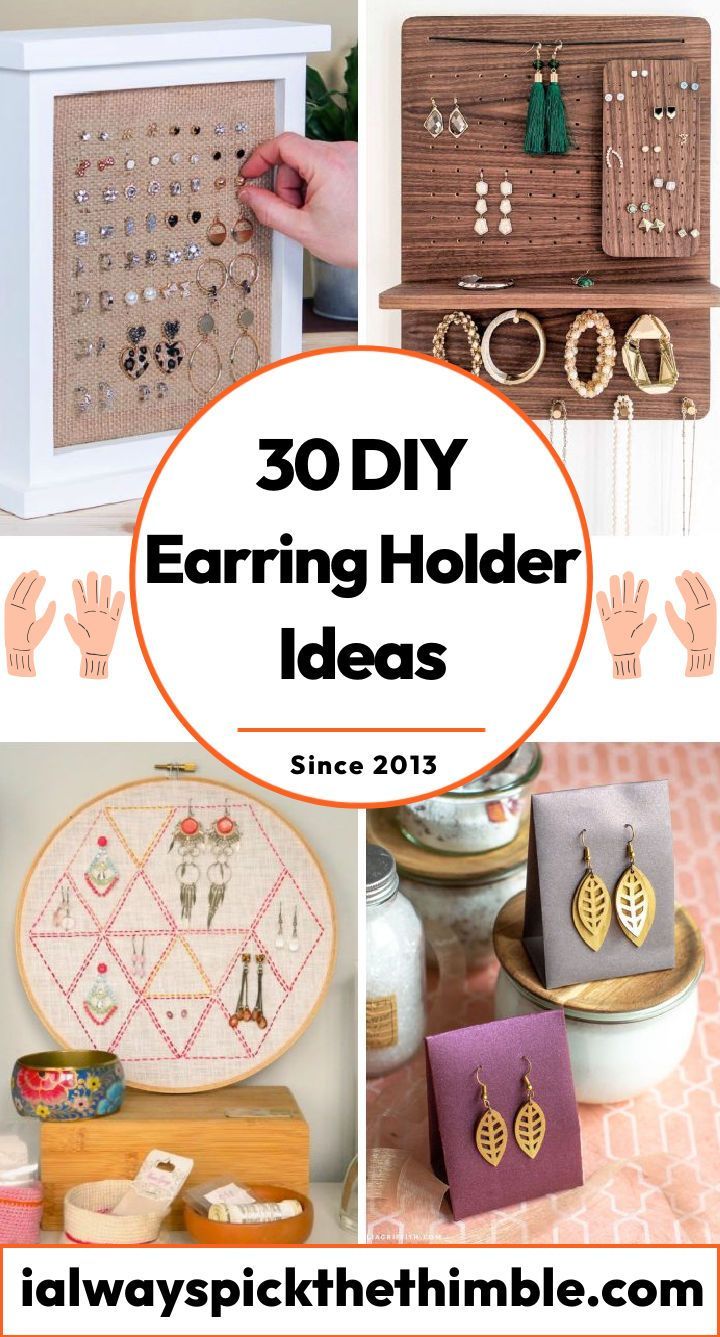 the best diy earring holder ideas since 2013 are here and they're so easy to make