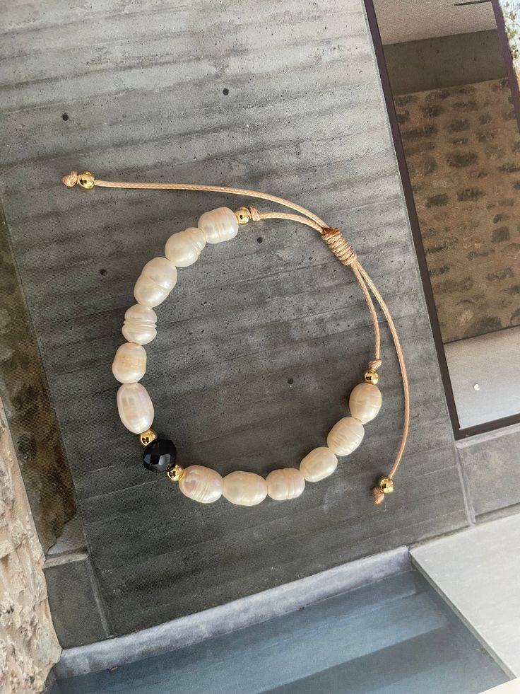 • crystal • gold plated • natural pearls • adjustable bracelet Pearls Bracelet, Handmade Jewelry Designs, Natural Pearls, Adjustable Bracelet, Pearl Bracelet, Gold Plate, Handmade Jewelry, Plating, Bracelet