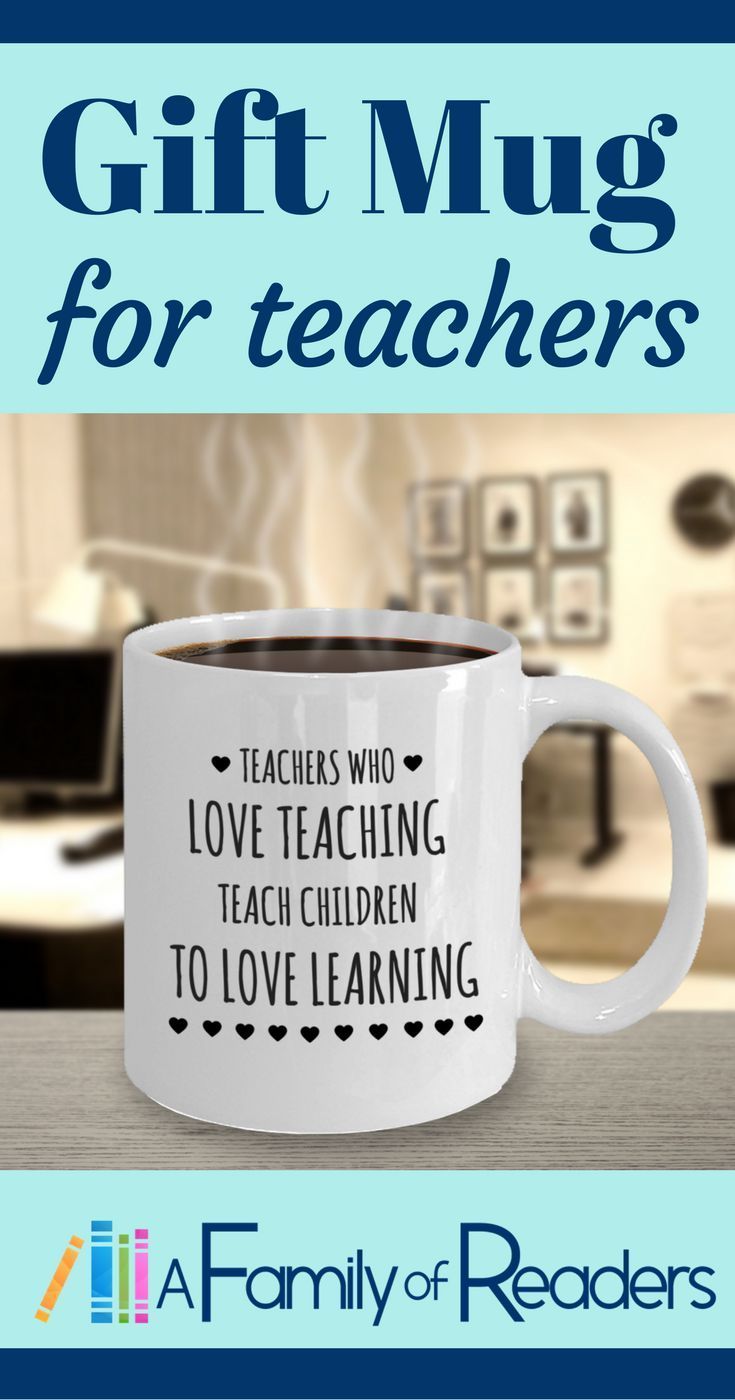 a coffee mug with the words gift mug for teachers