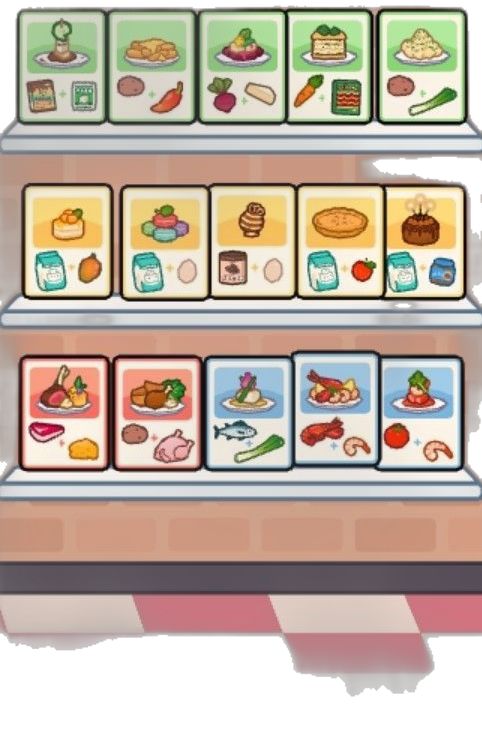 a display case filled with lots of different foods