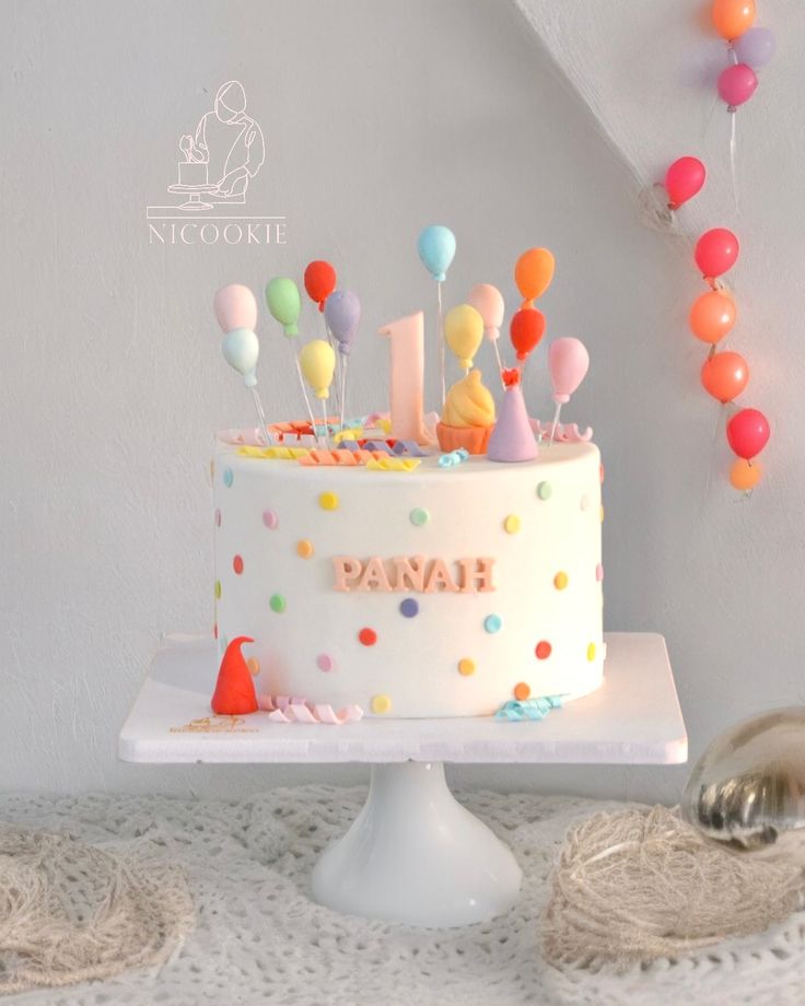 Birthday Cake For Kids Boy, 1 Year Birthday Cake Ideas, Cake 1st Birthday Boy, Easy First Birthday Cake, 1 Birthday Cake Boy, Balloon Cake Ideas, 1st Bday Cake For Boy, 11 Month Baby Photo Ideas, Birthday Cake 1 Year