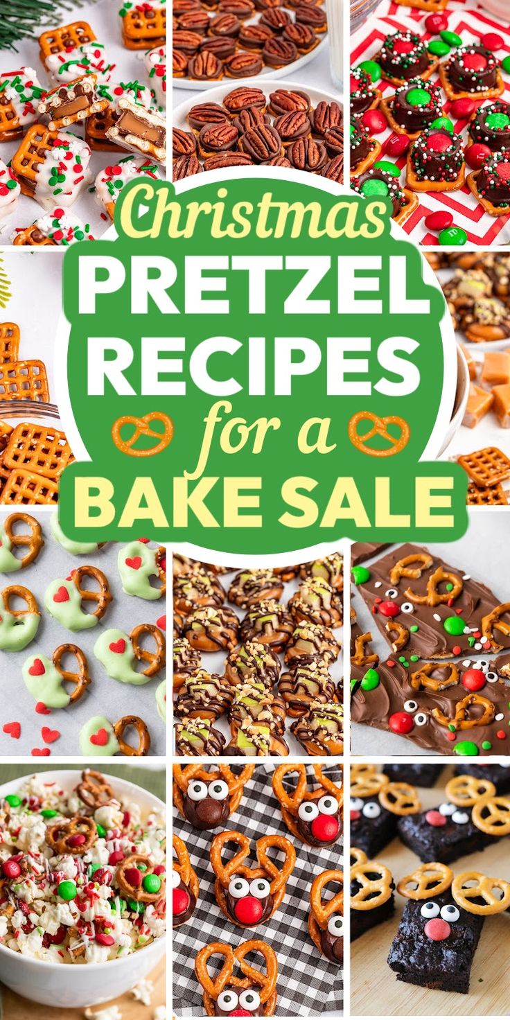 Easy Christmas Pretzel Ideas for a Bake Sale No Bake Pretzel Cookies, Things To Make For Bake Sale, Easy Bakesale Treats Bake Sale, Popular Bake Sale Items, Home Made Food Gifts, Simple Bake Sale Ideas, Savory Bake Sale Ideas, Bake Sale Ideas Easy, Best Bake Sale Items