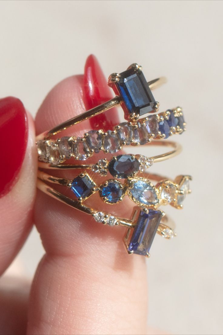 Shop September birthstone rings at Local Eclectic Sparkly Rings, Jewelry Lifestyle, September Birthstone Rings, Local Eclectic, Birthstone Rings, Sparkly Ring, September Birthstone Jewelry, Instagram Jewelry, Sapphire Rings