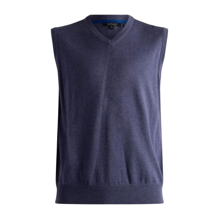 Cotton and Silk Blend V-Neck Sweater Vest in Steel Blue by Viyella Pull Over Sweater, Heritage Brands, Sleeveless Sweater, Steel Blue, V Neck Sweater, Luxury Fabrics, Sports Shirts, Sweater Vest, Summer Fall