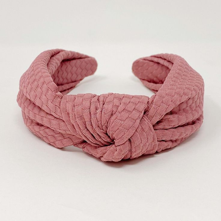 Embossed Charm Headband Enhance your style with the Embossed Charm Headband. This preppy and trendy knit-like fabric knotted headband is the perfect accessory to elevate any outfit. The soft end edges provide a comfortable wear all day long, while the great quality ensures durability and longevity. Made in China, this headband measures approximately 6' x 5' x 2.5' in dimensions, offering a stylish and chic addition to your accessories collection. Key Features: Preppy and trendy design Knit-like fabric for a unique look Soft end edges for comfortable wear Knotted Headband, Hair Setting, Knot Headband, Scrunchie Hairstyles, Chic Boutique, Hair Accessories Headbands, Hair Claw, Winter Collection, Emboss