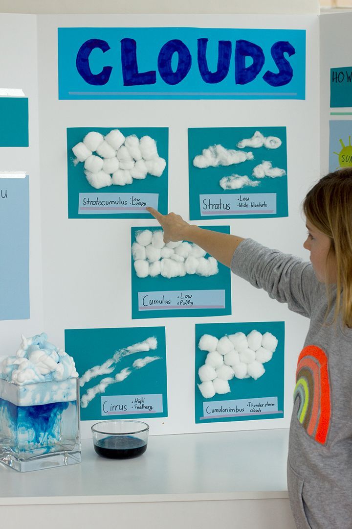 Some great ideas to learn all about the different types of clouds! Crafts, activities and more! Cloud Science, Types Of Clouds, Maluchy Montessori, Weather Crafts, مشروعات العلوم, Weather Science, Weather Theme, Kid Experiments, Science Projects For Kids