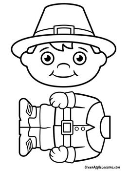 a boy with a backpack and hat coloring pages for kids to print out on the internet