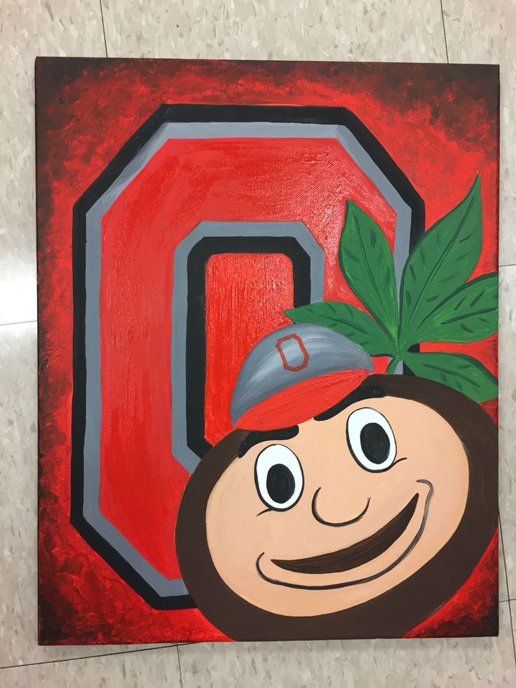 a painting of a man with a leaf on his head and the letter o in the background