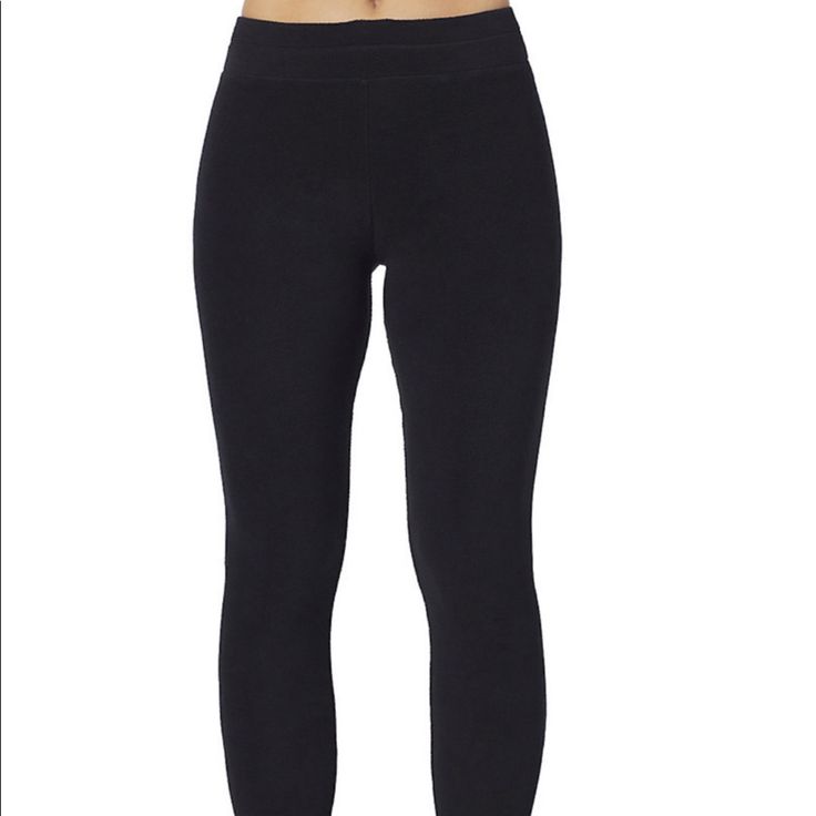 Women's Cuddl Duds Fleece Wear Stretch Leggings Color Black Perfect For Layering Or Wearing Solo, These Women's Cuddl Duds Leggings Are A Wardrobe Must-Have. Product Features Tag Free Extra Soft Fleece Wear Fit & Sizing Size Small Hips 36-38 29-In. Inseam Elastic Waistband With Drawstring Tie Fabric & Care Polyester, Spandex Machine Wash Imported Black Full Length Activewear For Winter, Sporty Black Yoga Pants For Winter, Sporty High Waist Leggings For Winter, Winter Sports Bottoms With Comfort Stretch, Winter Workout Bottoms With Elastic Waistband, Winter Stretch Workout Bottoms, Winter Activewear Pants With Comfort Waistband, Winter Stretch Pants With Comfort Waistband, Winter Activewear With Comfort Waistband