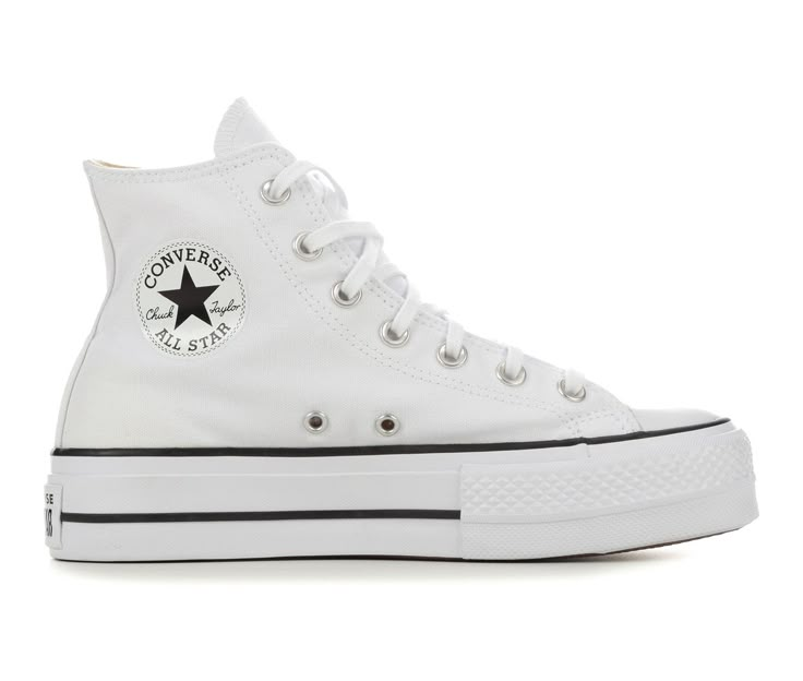 White Converse Platform, Converse Lift, White Platform Converse, Converse Wedding Shoes, Converse Platform, Chuck Taylor All Star Lift, Tie Sneakers, Wedding Sneakers, Sneaker Design